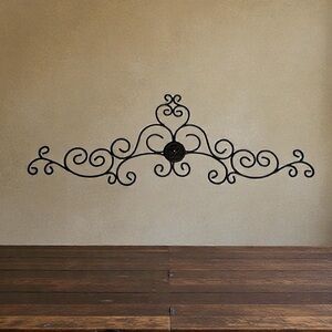 Elegant Black Wrought Iron Wall Decor